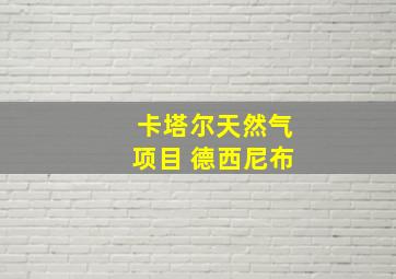 卡塔尔天然气项目 德西尼布